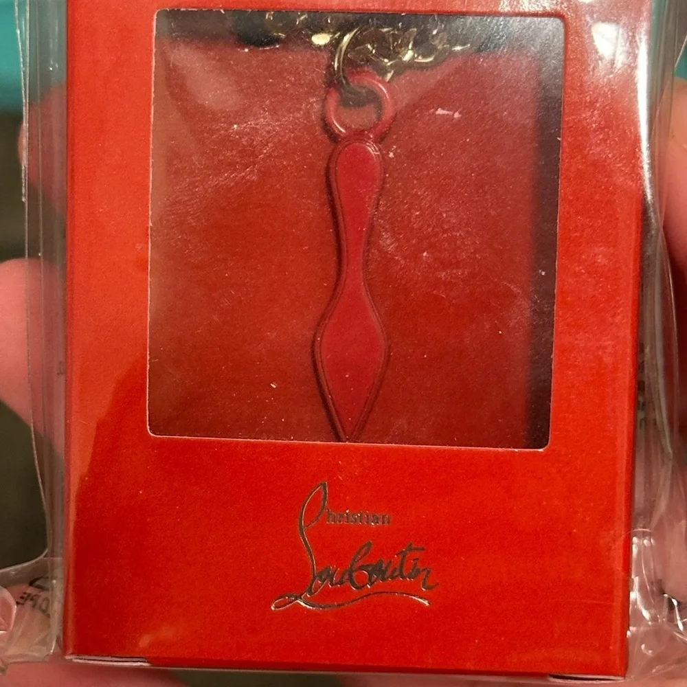 Christian Louboutin Red Signature shoe Silhouette Necklace - Picture 10 of 16